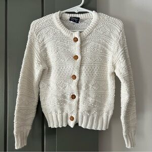 Carter's Cream Knit Cardigan with Wooden Buttons